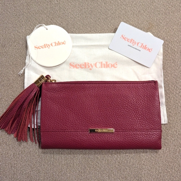 See By Chloe Pink Clutch with Tassel - Picture 1 of 5